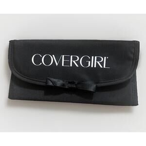 COVERGIRL Y2K Black Polka Dot Tri Folded Gemline Jewerly Makeup Bag Vintage Y2K